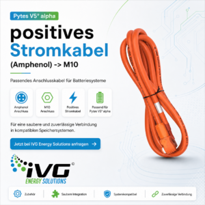 Pytes V5° alpha Positives Stromkabel (Amphenol)->M10