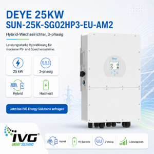 DEYE 25kW Hybridwechselrichter 3Phasig SUN-25K-SG02HP3-EU-A