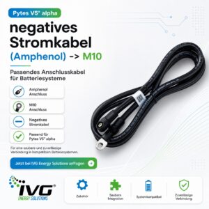 Pytes V5° alpha Negatives Stromkabel (Amphenol)->M10