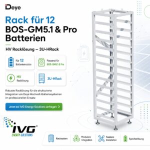 Deye Rack für 12 BOS-GM5.1 & Pro Batterien HV 3U-HRack