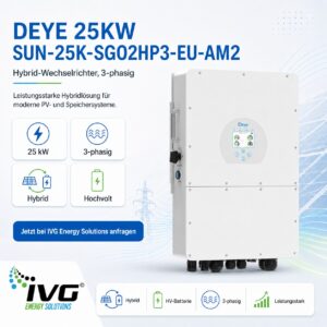 DEYE 25kW Hybridwechselrichter 3Phasig SUN-25K-SG02HP3-EU-A