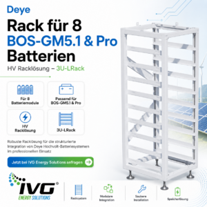 Deye Rack für 8 BOS-GM5.1 & Pro Batterien HV 3U-LRack