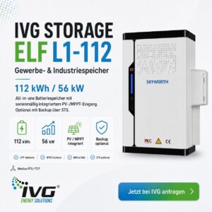IVG Storage Elf L1-112, LFP-Gewerbespeicher, 112 kWh, 56 kW